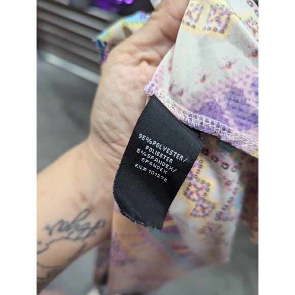 Rampage Size Large Colorful Flow Tank Top with Neckline charms - Picture 5 of 5